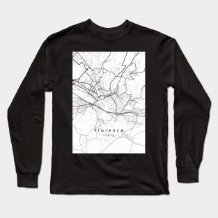 Florence Italy City Map Long Sleeve T-Shirt